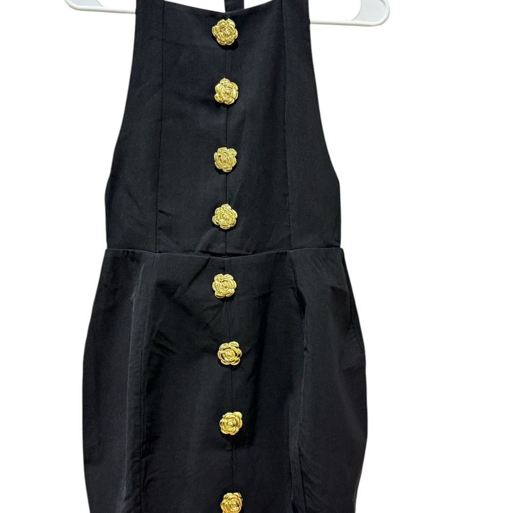 Chanel Black Dress with Gold Buttons